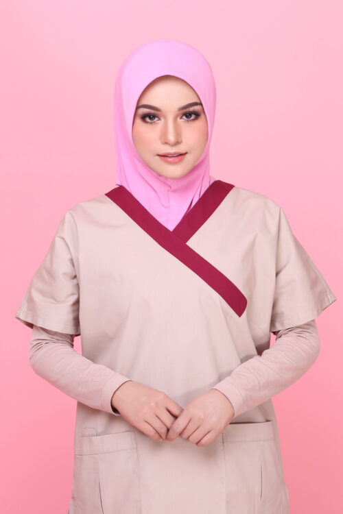 Tudung Soft Awning Full Scuba - Pink