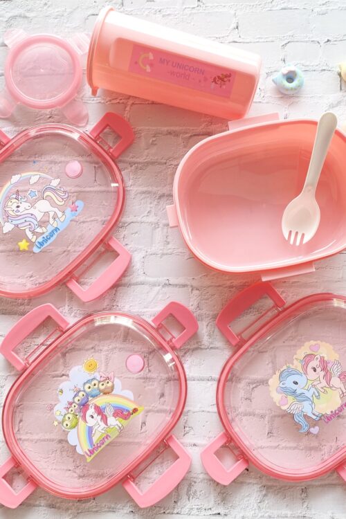 LUNCH BOX WITH BOTTLE (K1003) - UNICORN
