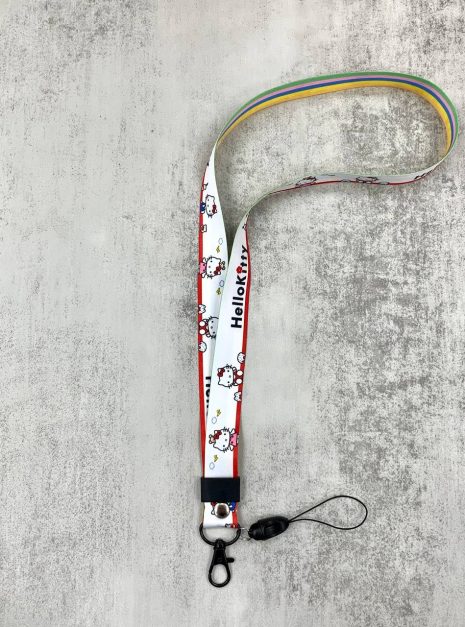 LANYARD - WHITE HELLO KITTY