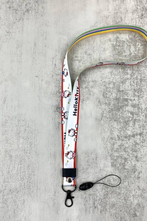 LANYARD - WHITE HELLO KITTY