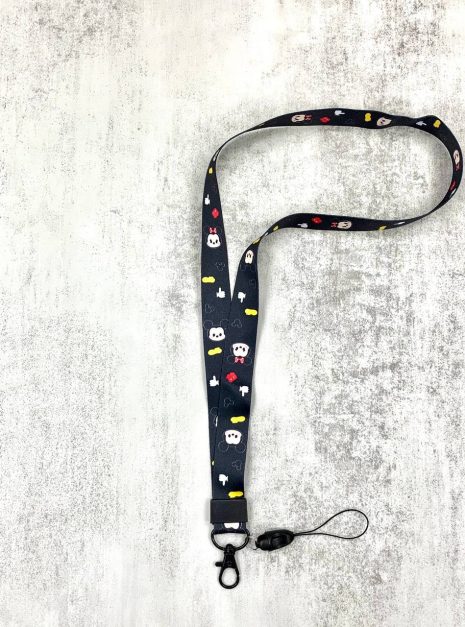 LANYARD - BLACK MICKEY AND MINNIE