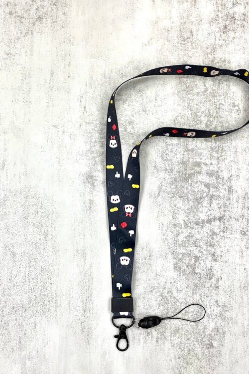 LANYARD - BLACK MICKEY AND MINNIE