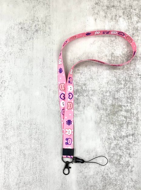 LANYARD - CUTE ANIMAL PINK