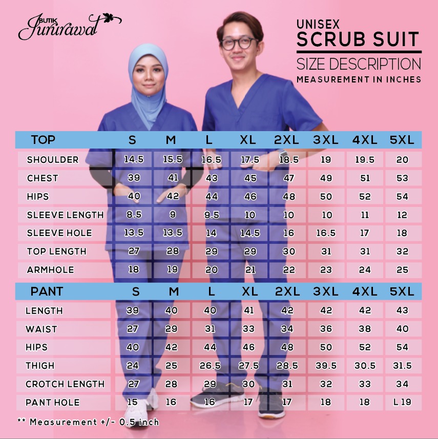 SCRUB SUIT (UNISEX) - NAVY BLUE