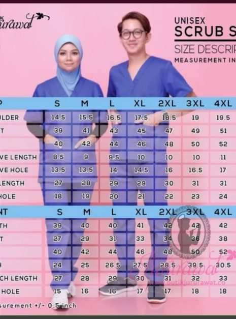 SCRUB SUIT (UNISEX) - BLACK