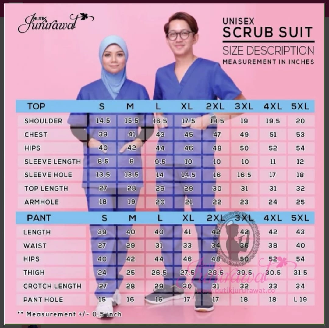 SCRUB SUIT (UNISEX) - BLACK