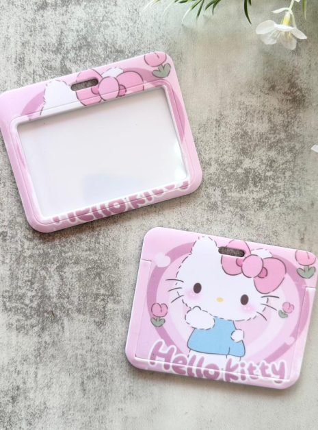 Card Holder Cartoon Horizontal - PINK HELLO KITTY
