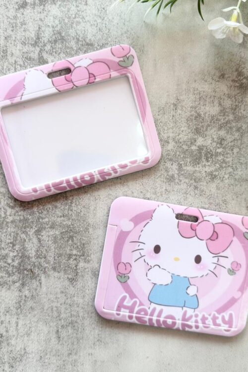 Card Holder Cartoon Horizontal - PINK HELLO KITTY