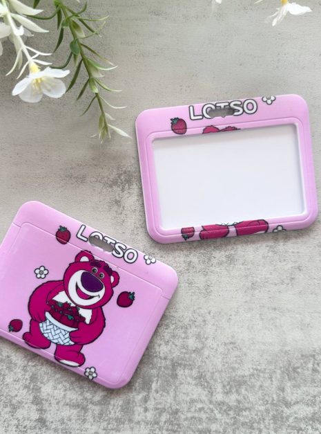 Card Holder Cartoon Horizontal - Pink Lotso