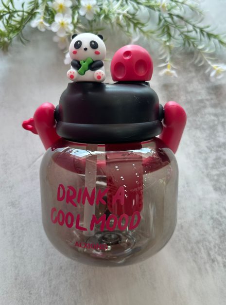 Panda Water Bottle - BLACK
