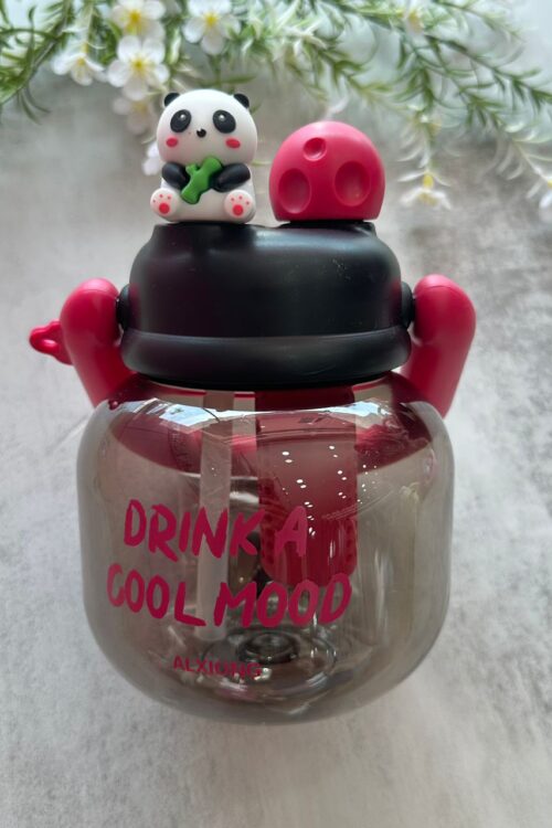 Panda Water Bottle - BLACK