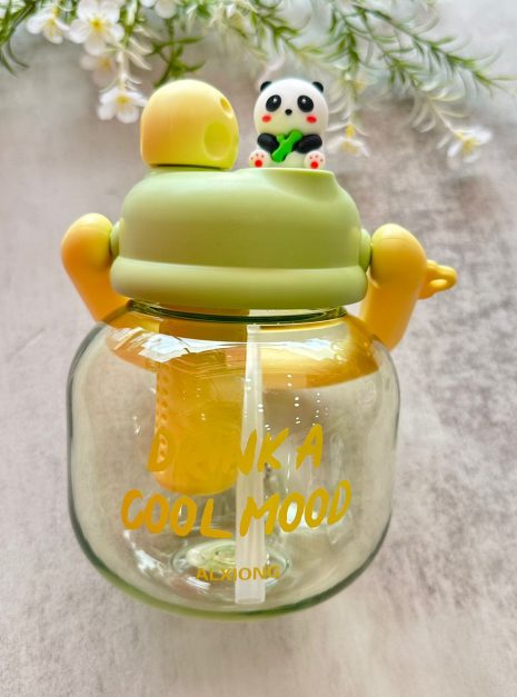 Panda Water Bottle - GREEN