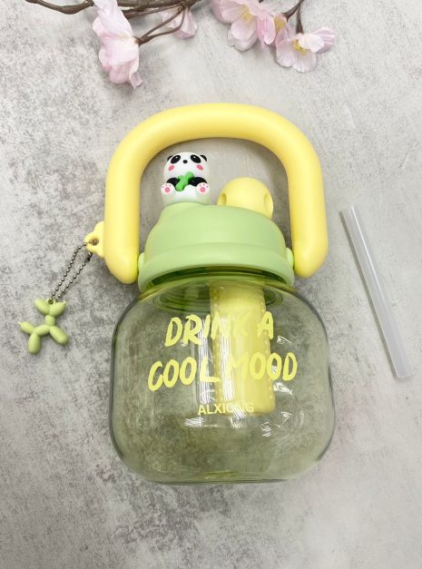Panda Water Bottle - GREEN