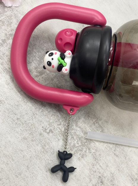 Panda Water Bottle - BLACK