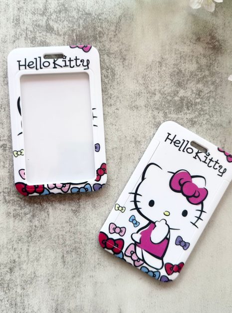 Card Holder Cartoon Vertical - WHITE HELLO KITTY