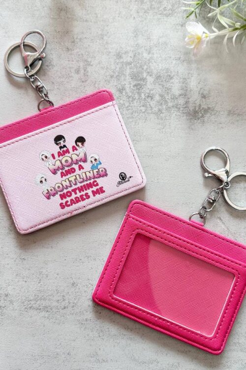 Card Holder Horizontal I Am A Mom & Frontliner