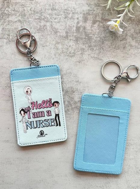 Card Holder Vertical Hello I Am A Nurse