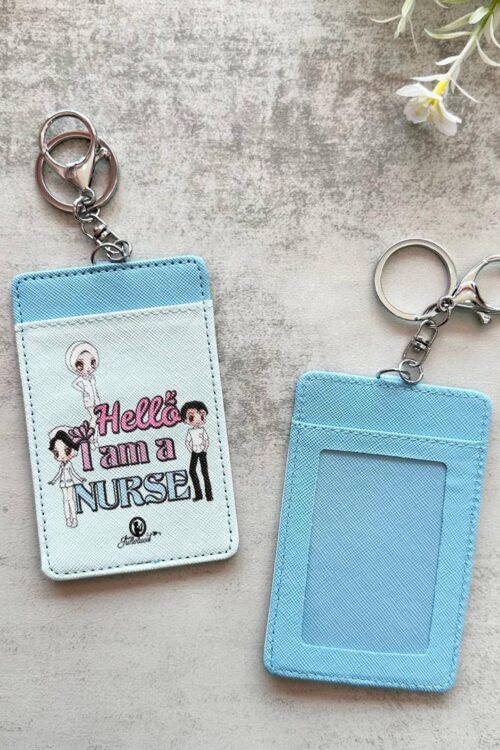 Card Holder Vertical Hello I Am A Nurse