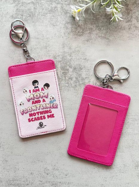 Card Holder Vertical I Am A Mom & Frontliner