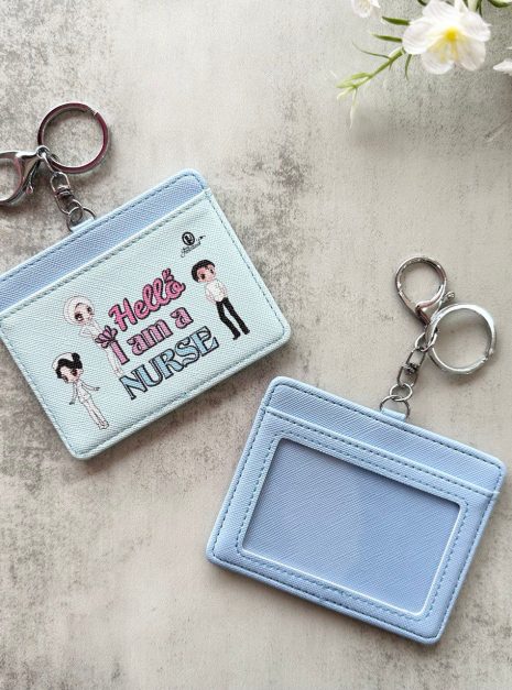 Card Holder Horizontal Hello I Am A Nurse