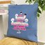 TOTE BAG I AM A MOM & FRONTLINER - LIGHT BLUE