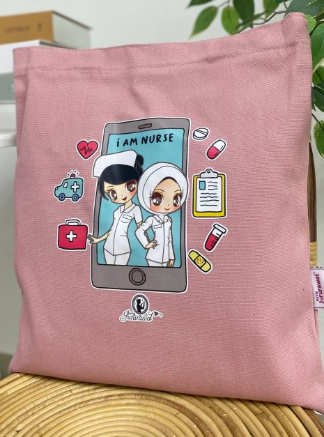 TOTE BAG I AM A NURSE - PINK