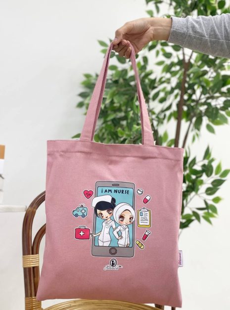 TOTE BAG I AM A NURSE - PINK