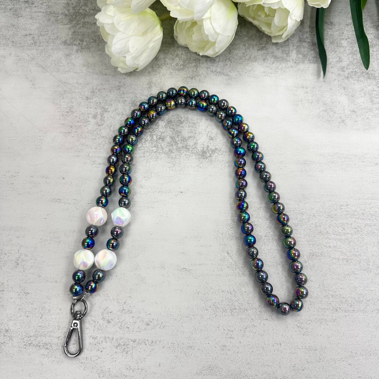 Lanyard Colourfull Pearl Beads