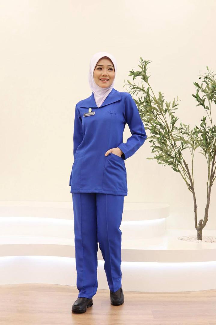 KPJ NURSE UNIFORM (ONE SET TOP & PANT)