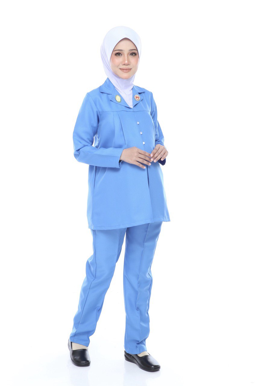 SISTER LONG SLEEVE MATERNITY UNIFORM (ONE SET TOP & PANT)