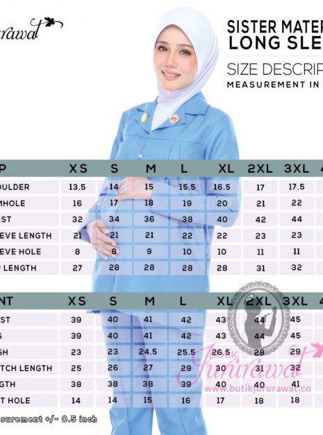 SISTER LONG SLEEVE MATERNITY TOP - (BAJU SAHAJA)