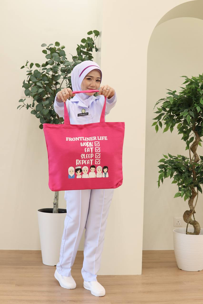 TOTE BAG FRONTLINER LIFE - HOT PINK