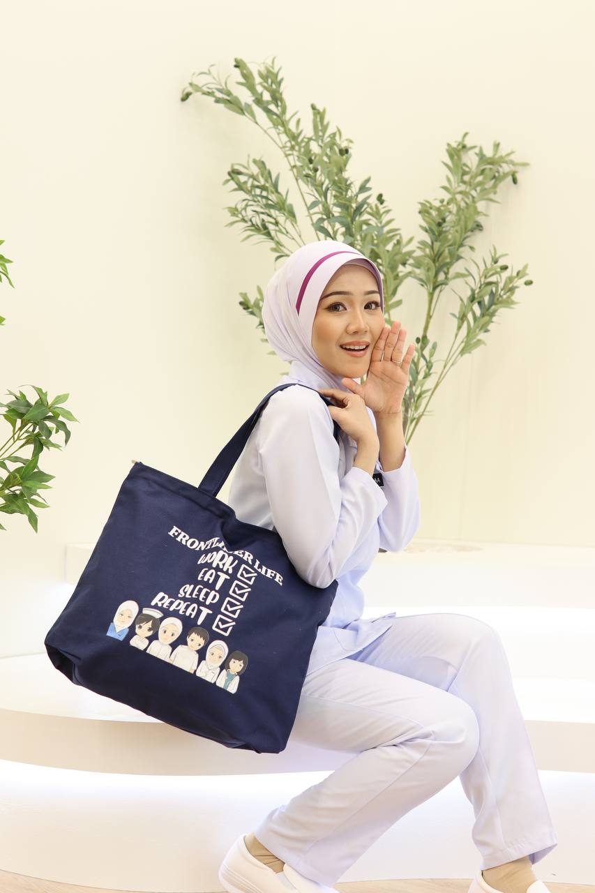 TOTE BAG FRONTLINER LIFE - DARK BLUE