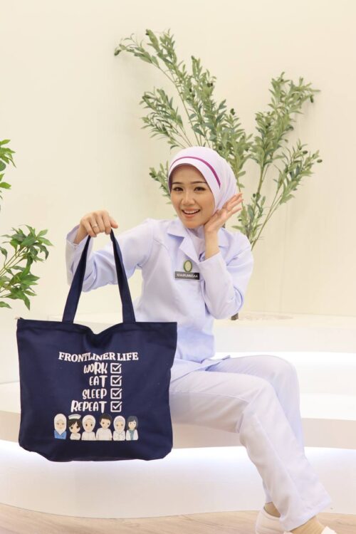 TOTE BAG FRONTLINER LIFE - DARK BLUE
