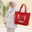 TOTE BAG WIFE MOM NURSE - RED