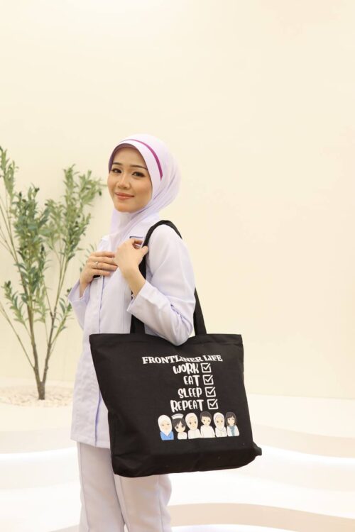 TOTE BAG FRONTLINER LIFE - BLACK