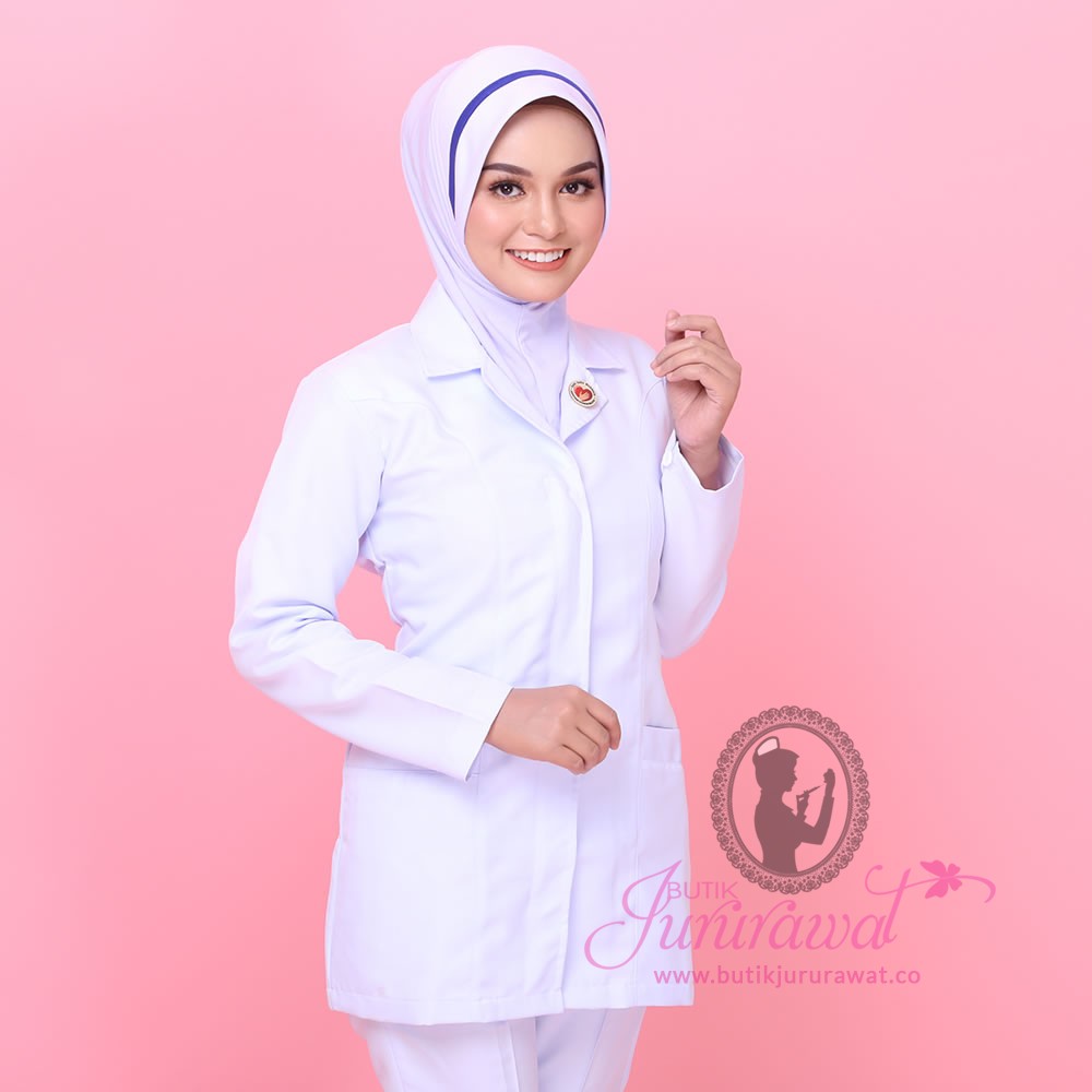Tudung Soft Awning Full Scuba Jururawat (M) - CLEARANCE