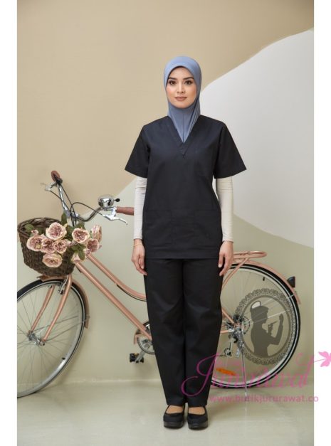 SCRUB SUIT PANT ( SELUAR SAHAJA) - BLACK