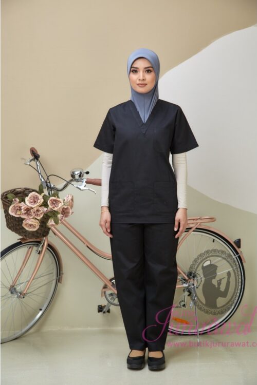 SCRUB SUIT PANT ( SELUAR SAHAJA) - BLACK