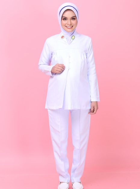 NURSE LONG SLEEVE MATERNITY UNIFORM (ONE SET TOP & PANT)