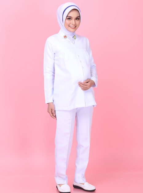 NURSE LONG SLEEVE MATERNITY UNIFORM (ONE SET TOP & PANT)