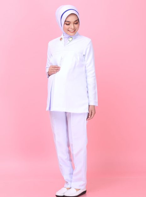NURSE LONG SLEEVE MATERNITY UNIFORM (ONE SET TOP & PANT)