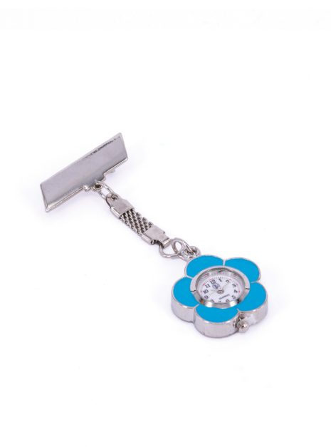 Pin Watch Metal Flower - Blue