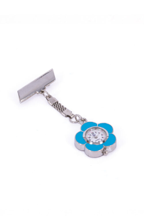 Pin Watch Metal Flower - Blue