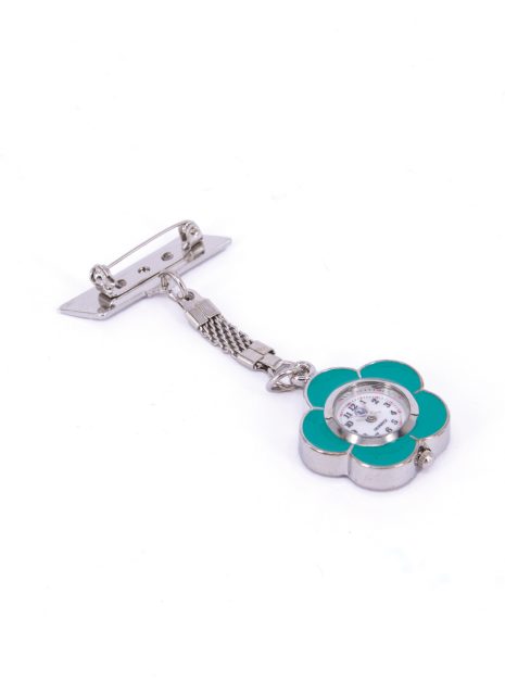 Pin Watch Metal Flower - Green