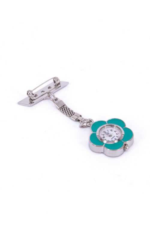 Pin Watch Metal Flower - Green