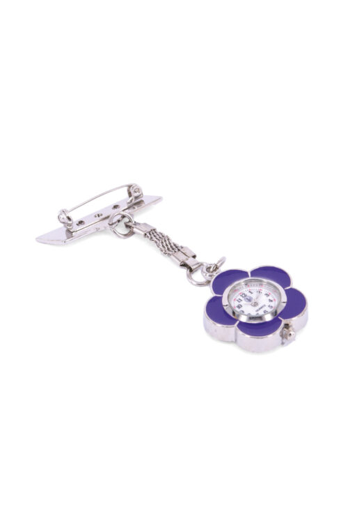 Pin Watch Metal Flower - Purple