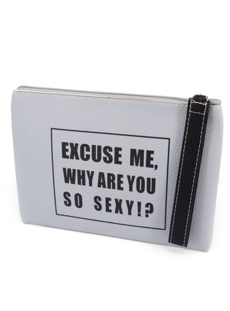 Pouch Bag - Excuse Me - Grey