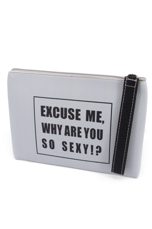 Pouch Bag - Excuse Me - Grey