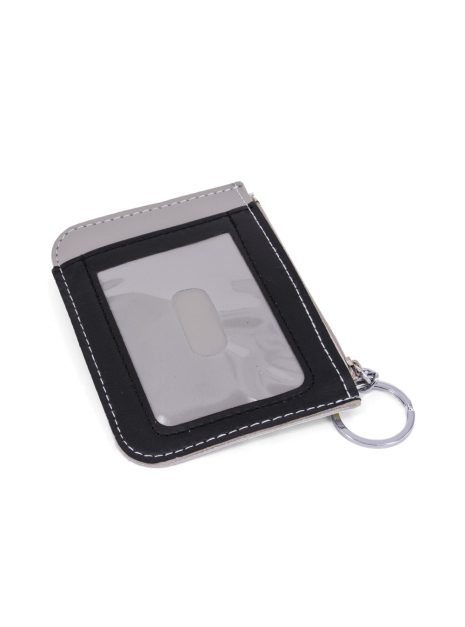 Card Holder With Purse - Grey Panda Donut